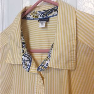 🦋 Yellow and White stripe shirt 3X 🦋